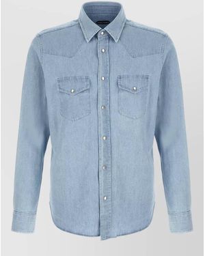 Tom Ford Denim Western Shirt - Blue