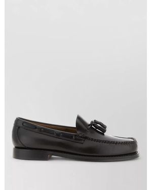 G.H. Bass & Co. Leather Tassel Loafers - Grey