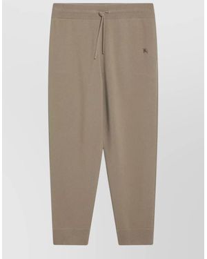Burberry Cashmere-Blend Track Trousers - Natural