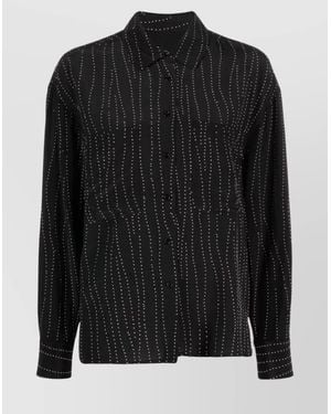 IRO Studded Shirt All-Over Pattern - Black