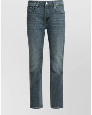 7 For All Mankind Denim Jeans Faded Wash Five Pocket Design - Blue
