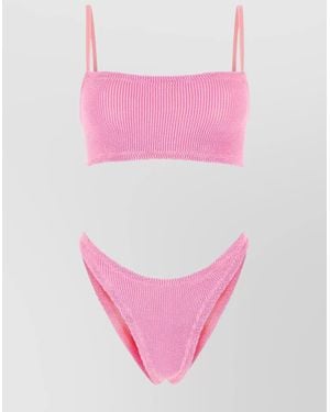 Hunza G Neon Stretch Nylon Gigi Bikini - Pink