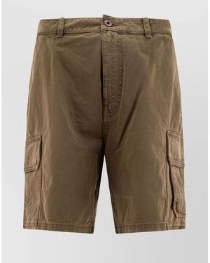 Loewe Utility Cargo Shorts Featuring Pockets - Green