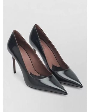 Paris Texas Pointed Toe Court Shoes Glossy Finish Design - Brown