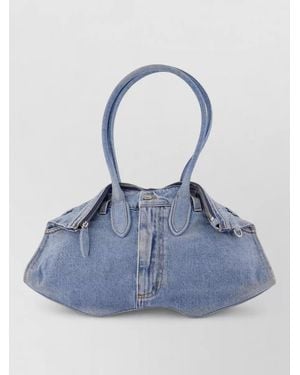 McQueen Denim Tote Bag - Blue