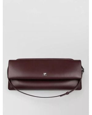 Courreges Leather Shoulder Bag - Brown