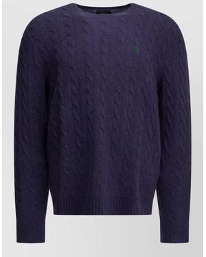 Polo Ralph Lauren Wool Cashmere Crew Neck Jumper - Blue