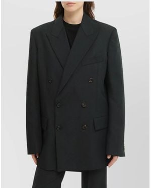 1989 STUDIO Double Breasted Blazer - Black