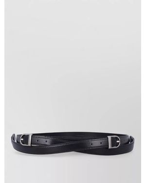 Low Classic Reversible Double Strap Belt Two Ways - White