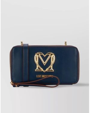 Love Moschino Cross-Body Bag Rectangular Wrist Strap - Blue