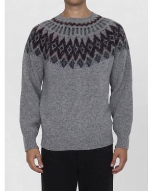 Howlin' Future Fantasy Crewneck Wool Sweater - Gray