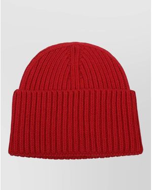 The Seafarer Ribbed Cashmere Beanie - Red
