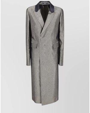SAPIO Cotton Double Breasted Coat - Grey
