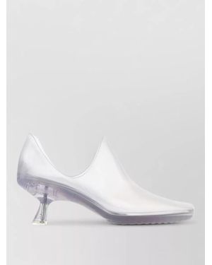 Loewe Emily Aqua Pvc Kitten Heel Court Shoes - White