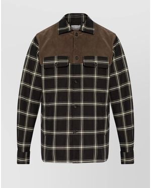 McQueen Checked Cotton Overshirt - Black