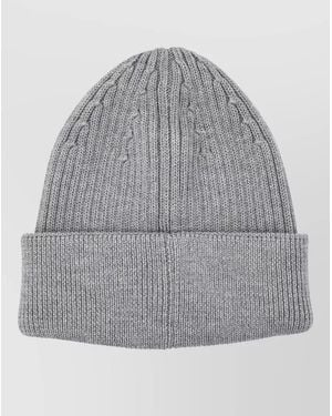 Loewe Ribbed Wool Beanie - Gray