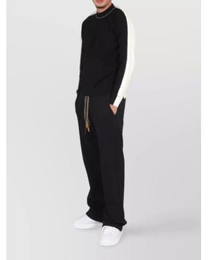 Ambush Ribbed Cross-Neck Jumper - Black