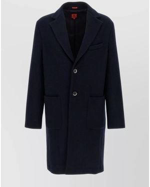Barena Virgin Wool Single Breasted Coat - Blue