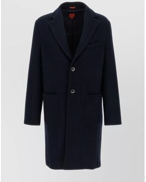 Barena Virgin Wool Single Breasted Coat - Blue