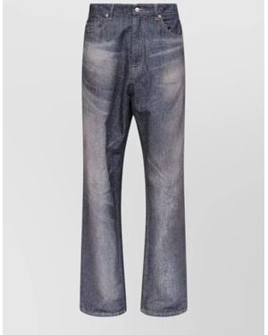 MM6 by Maison Margiela High-Rise Straight-Leg Denim Jeans - Blue