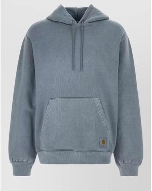 Carhartt Cotton Torion Hooded Sweatshirt Kangaroo Pocket - Blue