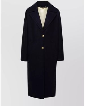Golden Goose Long Length Wool Blend Coat - Blue