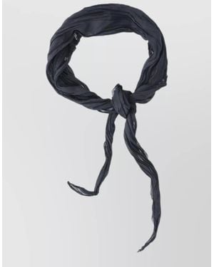 Ami Paris Rectangular Crinkled Lightweight Scarf Accessory - Blue