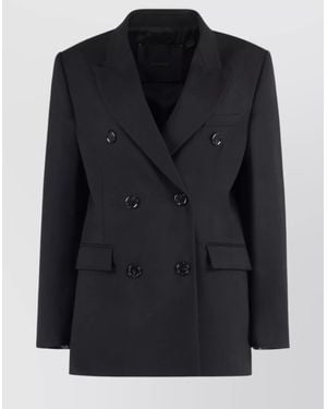 ボトムスその他 Pinko Wool Blend Single-Breasted Jacket With Satin Collar Pinko Wool Blend Single-Breasted Jacket With Satin Collar in