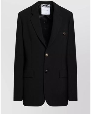 Moschino Single-Breasted Jacket - Black
