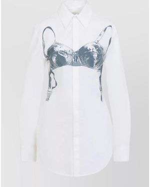 Jean Paul Gaultier Printed Cotton Shirt - Blue