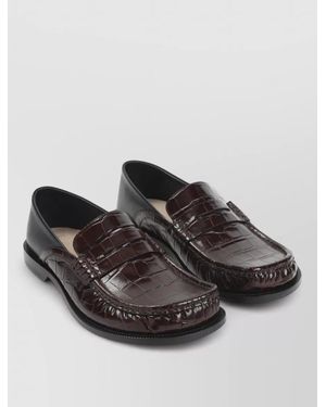 Loewe Leather Loafers - Black