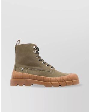KENZO Lace-Up Ankle Boots - Natural