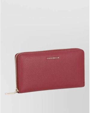 Coccinelle Pebbled Texture Compact Purse And Cardholder - Red