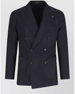 Tagliatore Wool Cashmere Blazer - Blue