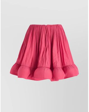 Lanvin Tiered Ruffle Gathered Skirt - Pink
