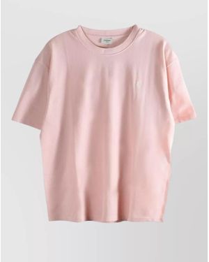 Saint Laurent Piqué Oversized T-Shirt - Pink