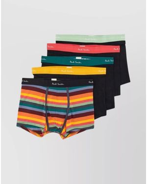Paul Smith Five Briefs Pack Featuring Elastic Waistband - Multicolour