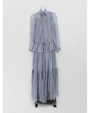 Chloé Silk Maxi Dress - Blue