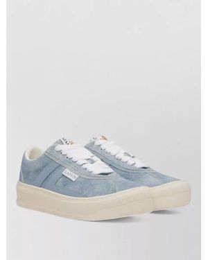 Lanvin Leather Low-Top Trainers - Blue