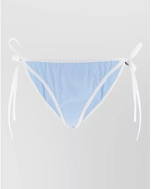 Miu Miu Cotton Poplin Bikini Briefs Contrast Piping - Blue