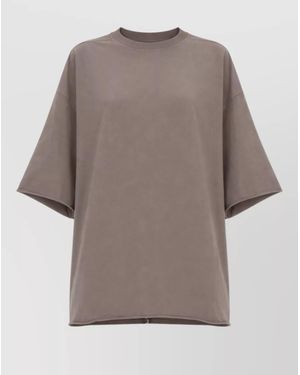 Rick Owens Tommy T Oversized Crew Neck Top - Grey