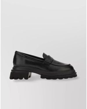 Hogan Leather Loafers - Black