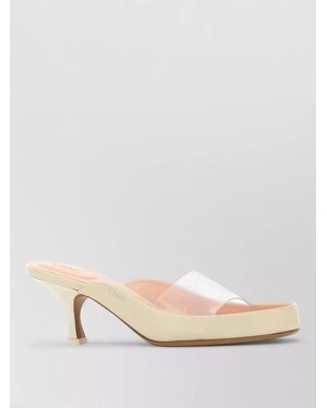 Chloé Pvc Leather Junie Kitten Heel Mules - Pink