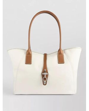 Fay Leather Tote Bag - White