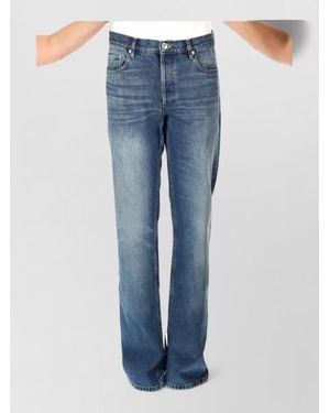 A.P.C. Faded Wash Pants Five Pocket Belt Loops - Blue