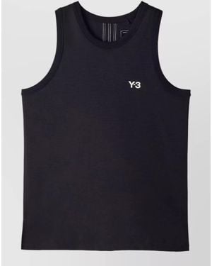 Y-3 Boxy Sleeveless Polyester Tank Top - Blue