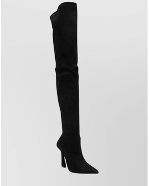 Stuart Weitzman Over-The-Knee Stiletto Pointed Toe Boots - Black