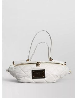 Dolce & Gabbana Devotion Leather Quilted Belt Bag - White