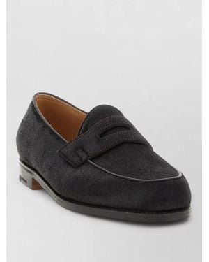 John Lobb Calf Leather Loafers - Black