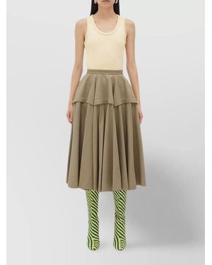 Bottega Veneta A-Line Skirt - Natural
